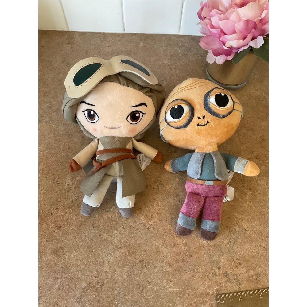 Star Wars Rey and Maz Kanata Plush Set 2 lot Stuffed Figures Scavenger Goggles